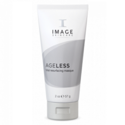 Tube of IMAGE Skincare Ageless Total Resurfacing Masque with white and gray packaging, labeled 'AGELESS'