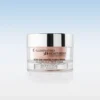 Jar of Instytutum C-Illuminating 3D Moisturizer with a reflective silver lid on a light blue gradient background, showcasing the product label