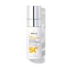 White bottle of IMAGE Skincare Daily Prevention mineral moisturizer with SPF 50+ (high protection) and silver pump cap.