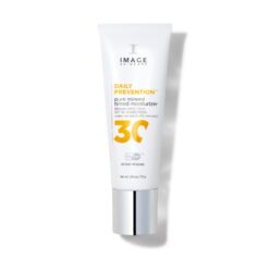 White squeeze tube of Image Skincare Daily Prevention mineral tinted moisturizer with SPF 30 and a silver cap.
