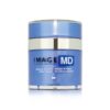 Blue glass jar of IMAGE MD Restoring Overnight Retinol Masque with silver band, 50 ml/1.7 fl oz, branding visible.