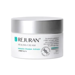 Jar of REJURAN Healing Cream Intensive Premium Activator with a silver lid (50 ml).