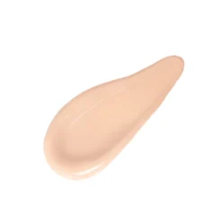 Cream foundation swatch in light beige on a white background.